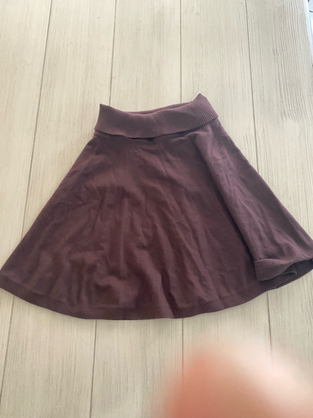 Charlotte Russe Brown Knit Circle Skirt